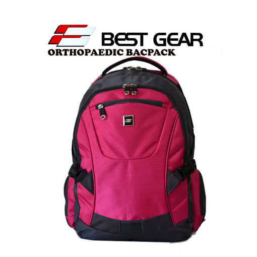 Picture of BEST GEAR BLACK PINK ORHOPEDIC BACKPACK